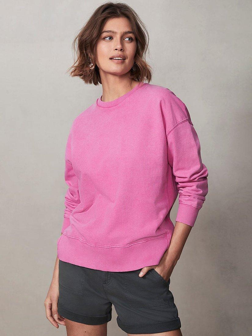 Mint Velvet Crew Neck Sweatshirt, Pink, XL