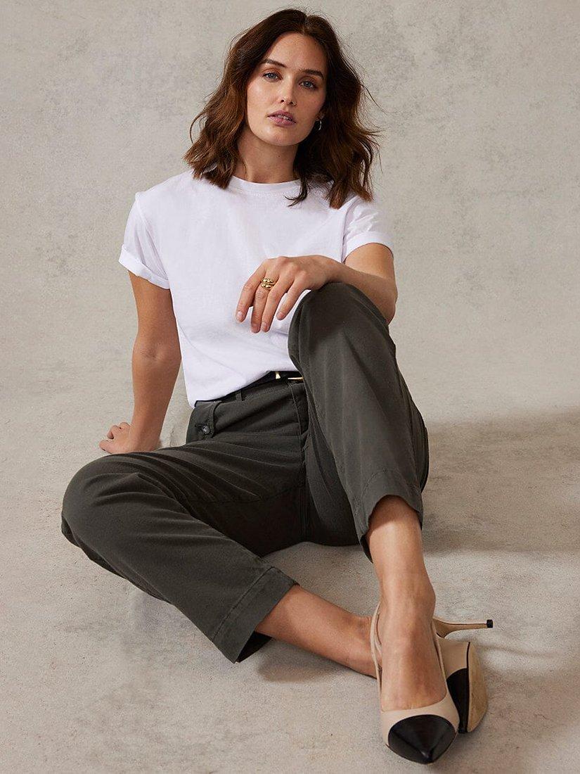 Mint Velvet Cotton T-Shirt, White