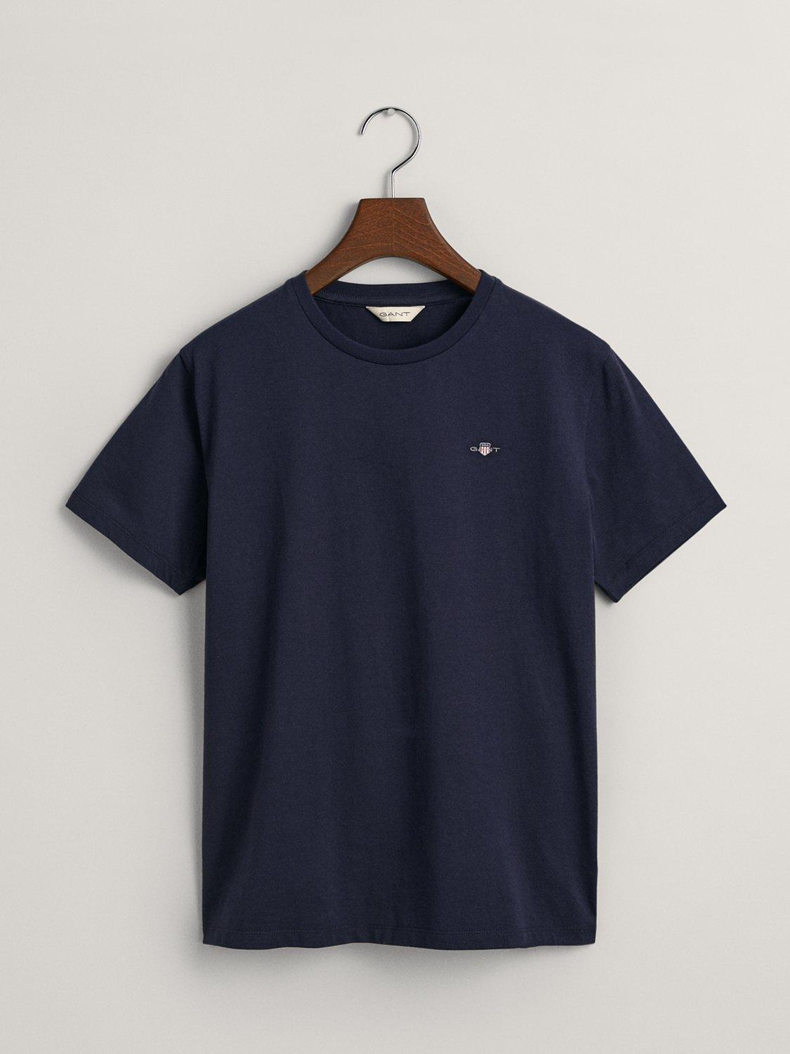 GANT Kids' Sheild Logo Short Sleeve T-Shirt, Evening Blue