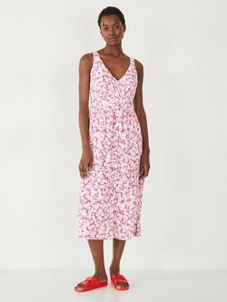 HUSH Gemma Ditsy Floral Tea Midi Dress, Meadow Purple, Meadow Purple