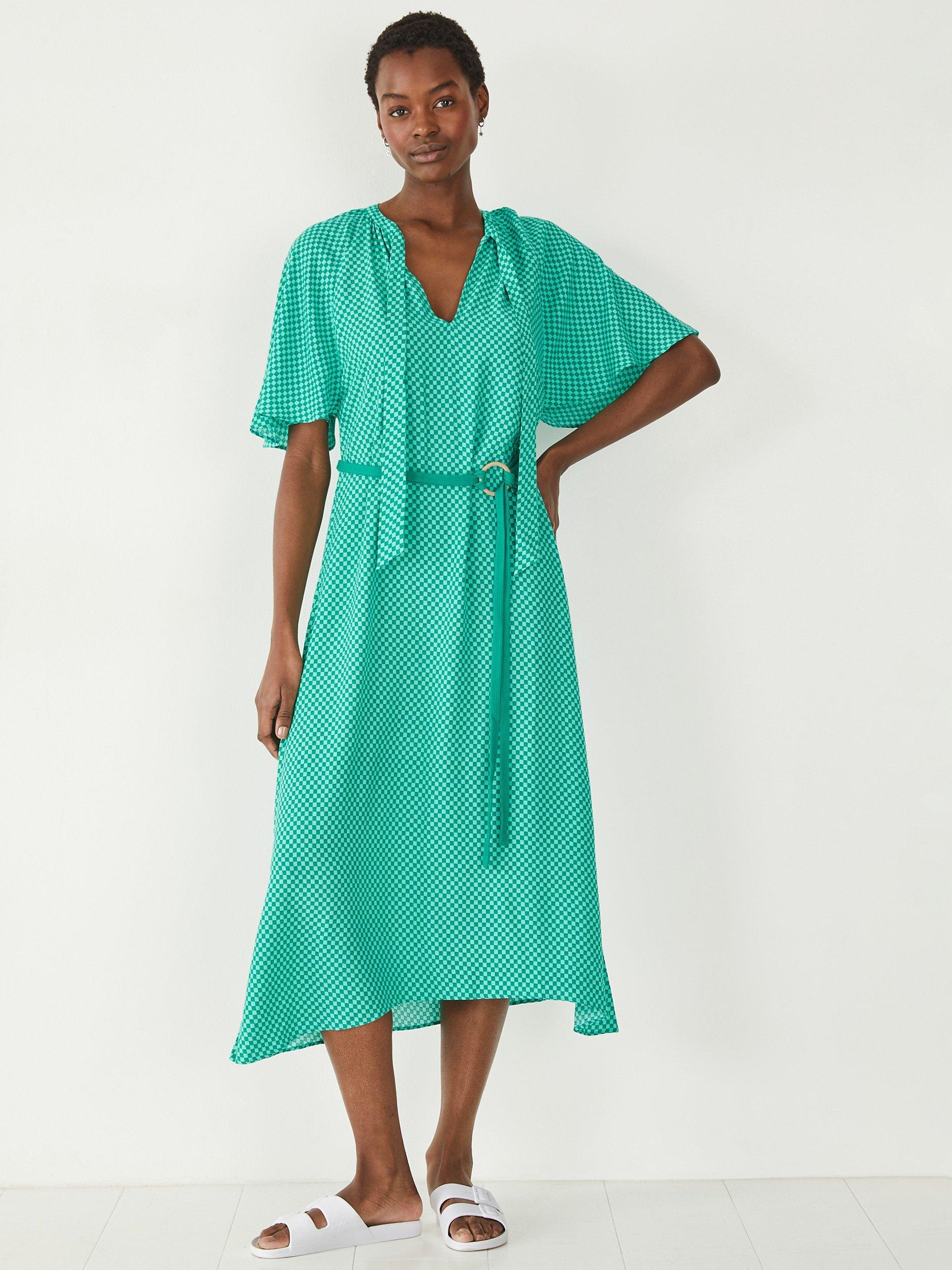 HUSH Sierra Belted Midi Dress Mint Green