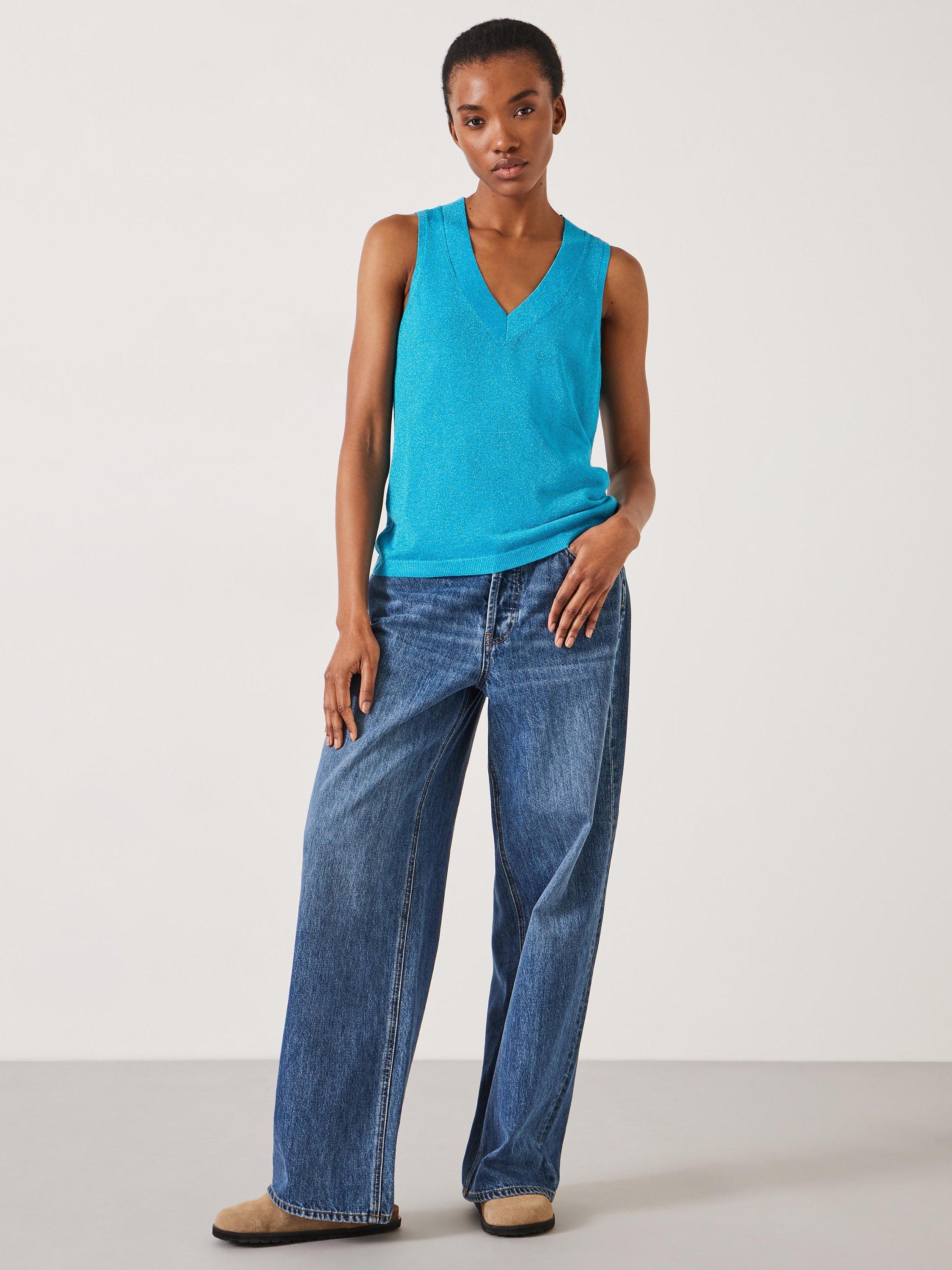 Product image 2 of 5, which shows HUSH Marine Knitted Vest, Electric Blue, L