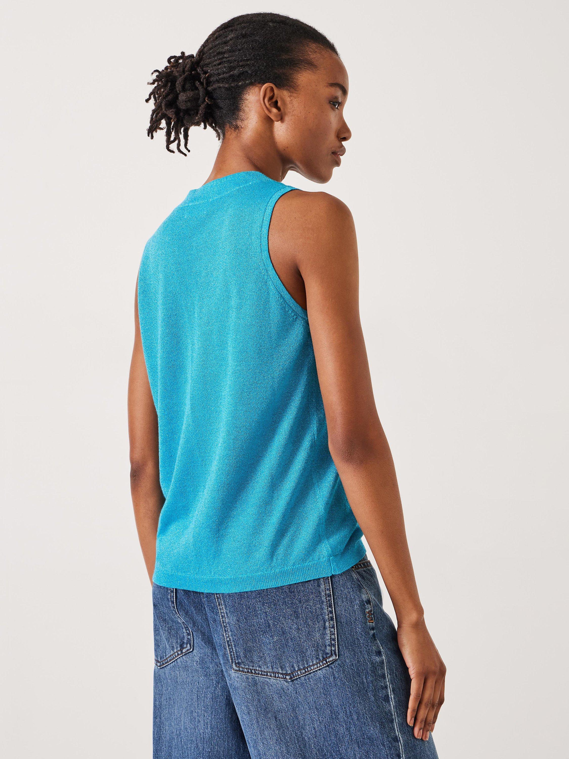 Product image 3 of 5, which shows HUSH Marine Knitted Vest, Electric Blue, L