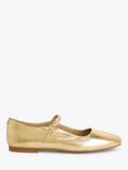 John Lewis Harrietta Mary Jane Leather Pumps, Gold