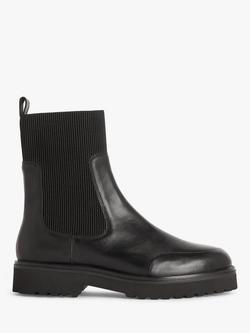 John Lewis Purcie Leather Chelsea Boots, Black