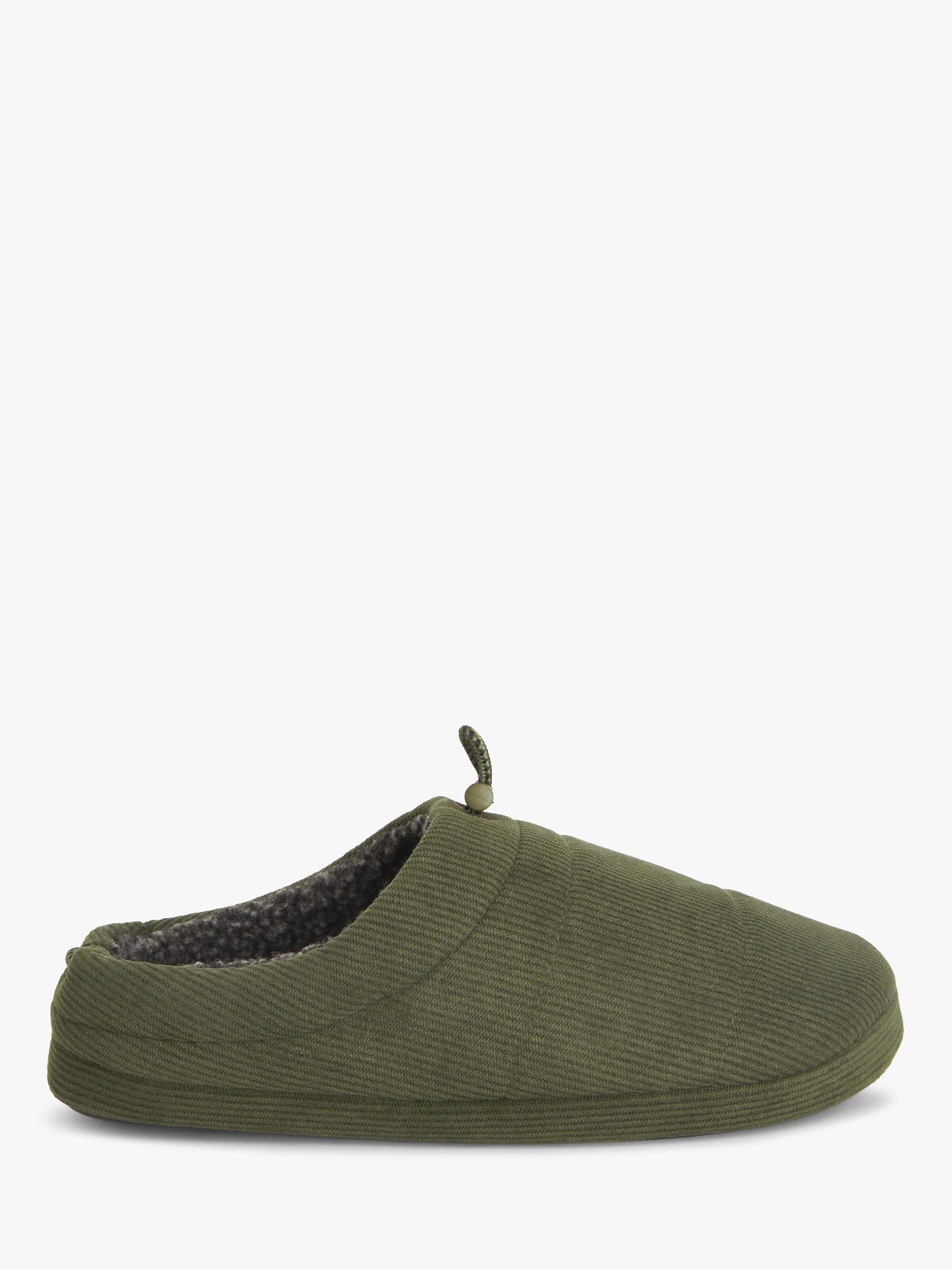 John Lewis ANYDAY Cord Mule Slippers, Green
