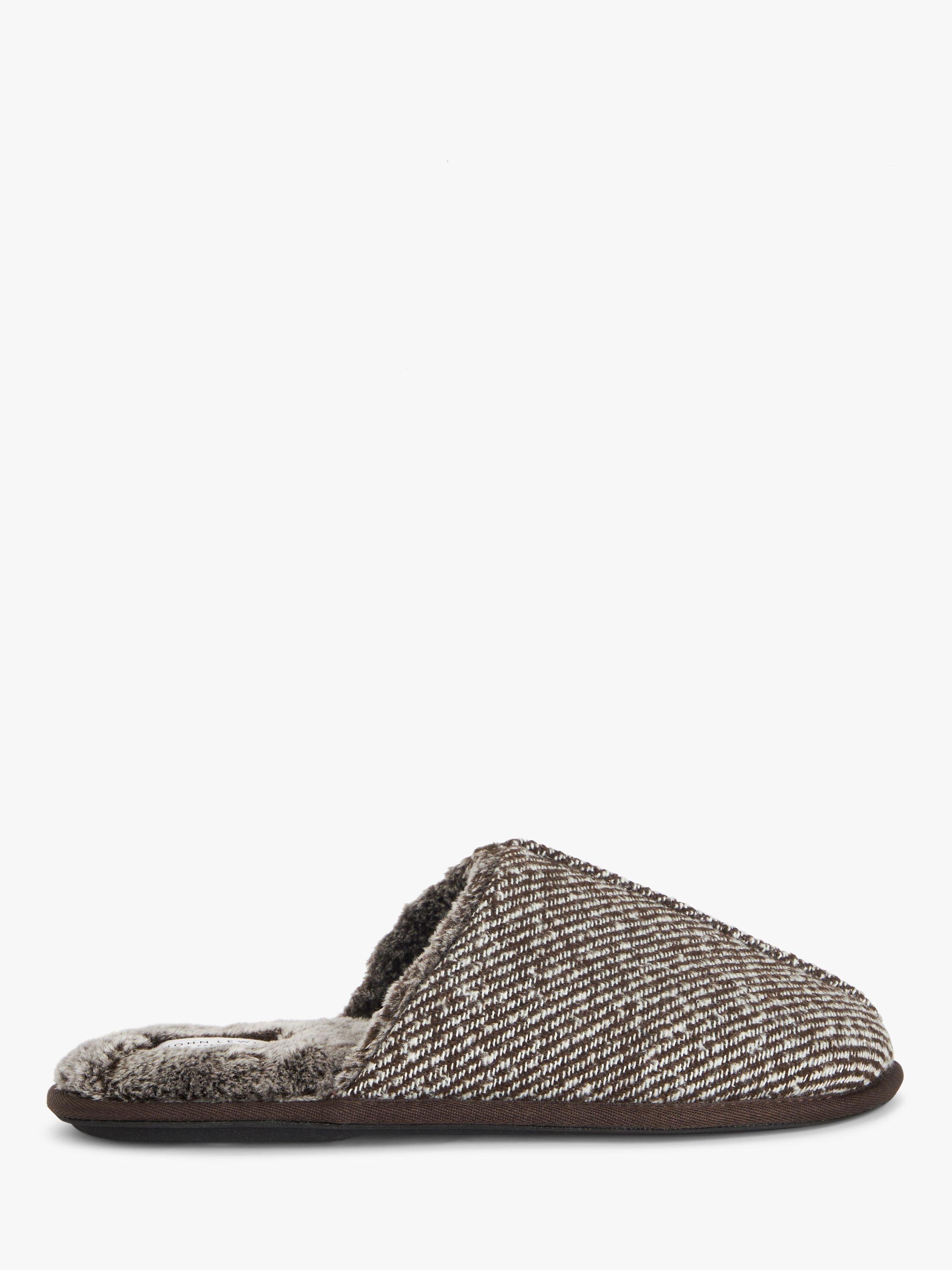 Mens fur mule slippers shop