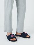 John Lewis ANYDAY 'A' Logo Borg Slider Slippers