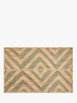 John Lewis Irregular Triangles Door Mat, Green