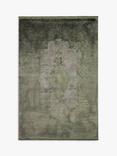 Gooch Luxury Distressed Medallion Rug, Green