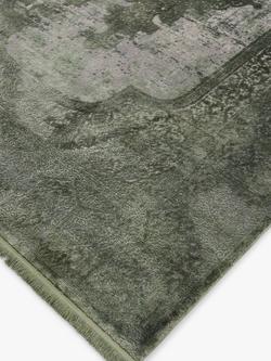 Gooch Luxury Distressed Medallion Rug - view 2, Green