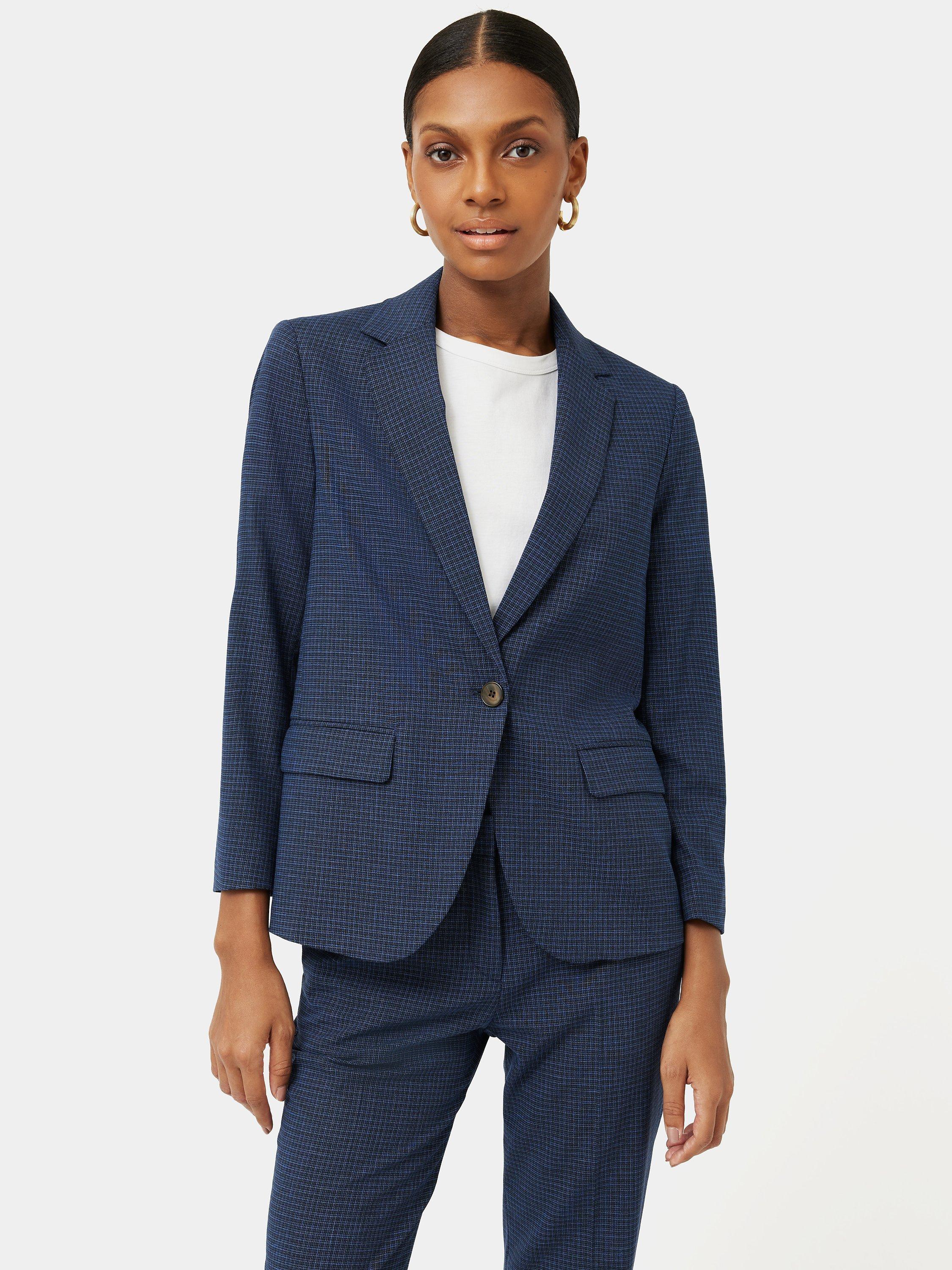 Jigsaw Brook Check Jacket, Navy