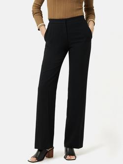 Jigsaw Palmer Fluid Twill Trousers, Black, Black