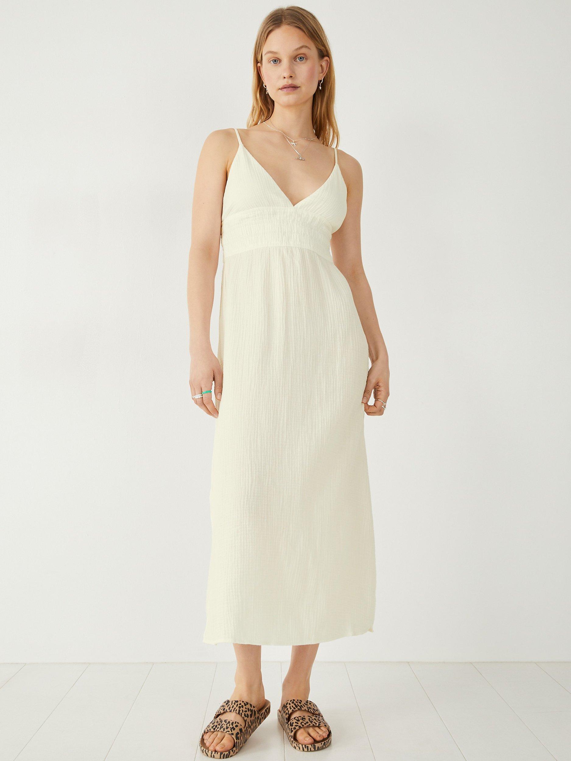 HUSH Mandy Midi Beach Dress, White
