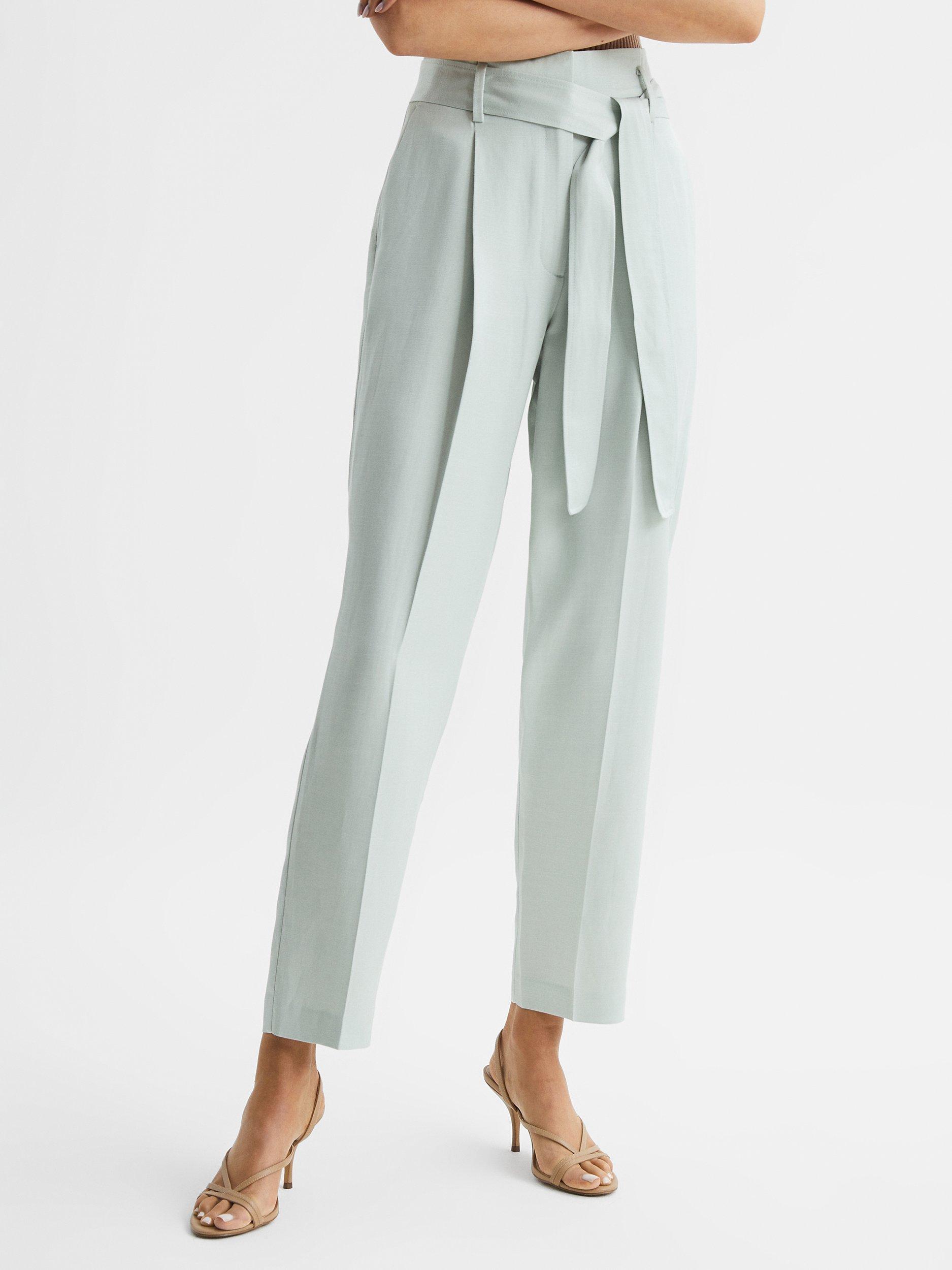 Reiss Mylie Tapered Trousers, Mint