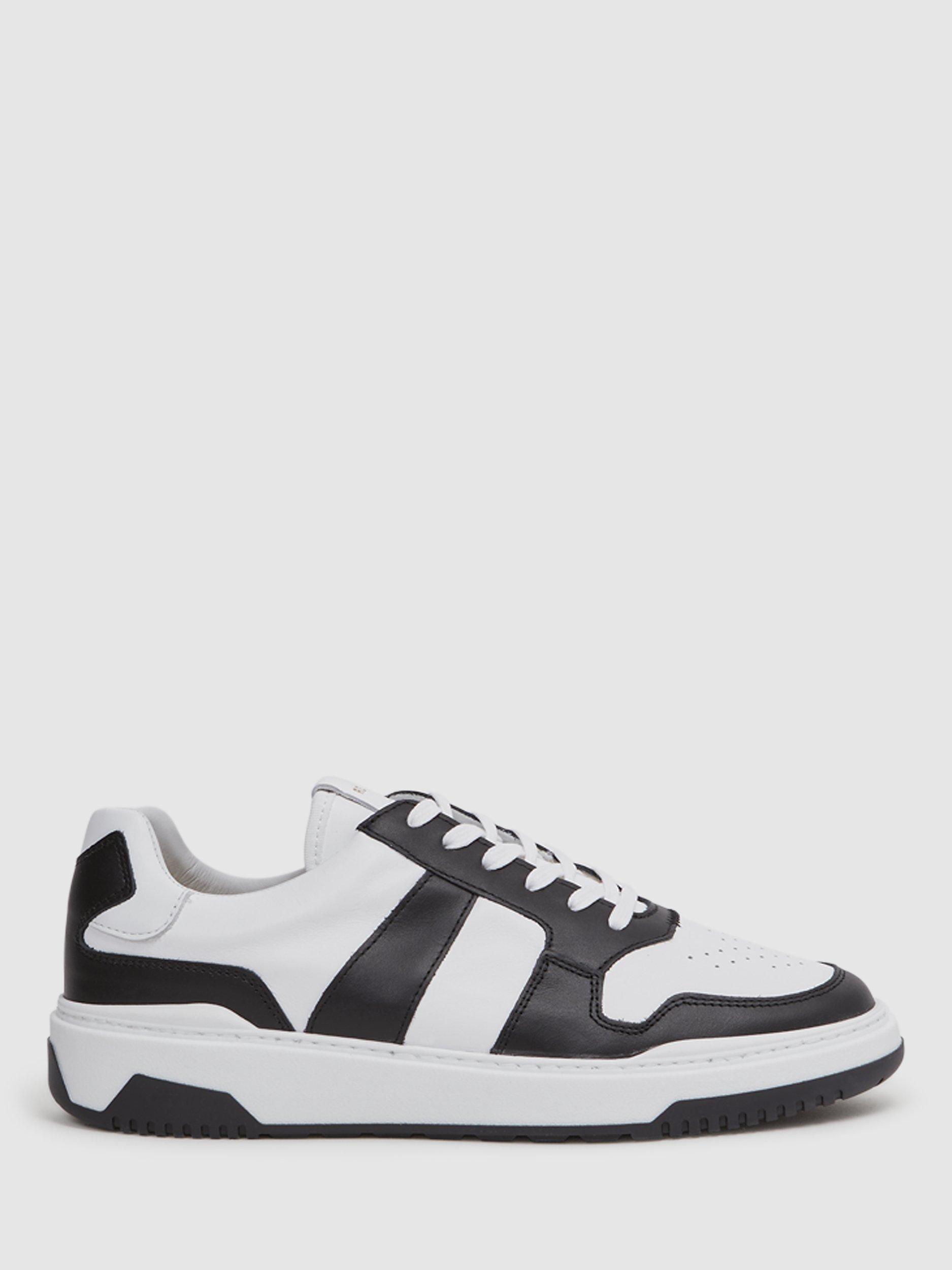 Reiss Arlo Low Top Trainers, Black