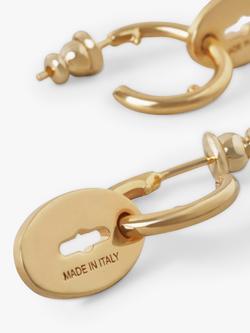 Mulberry Bayswater Hoop Earrings - view 2, Gold