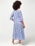 Aspiga Emma Cotton Midi Dress, Posies Lilac/Blue