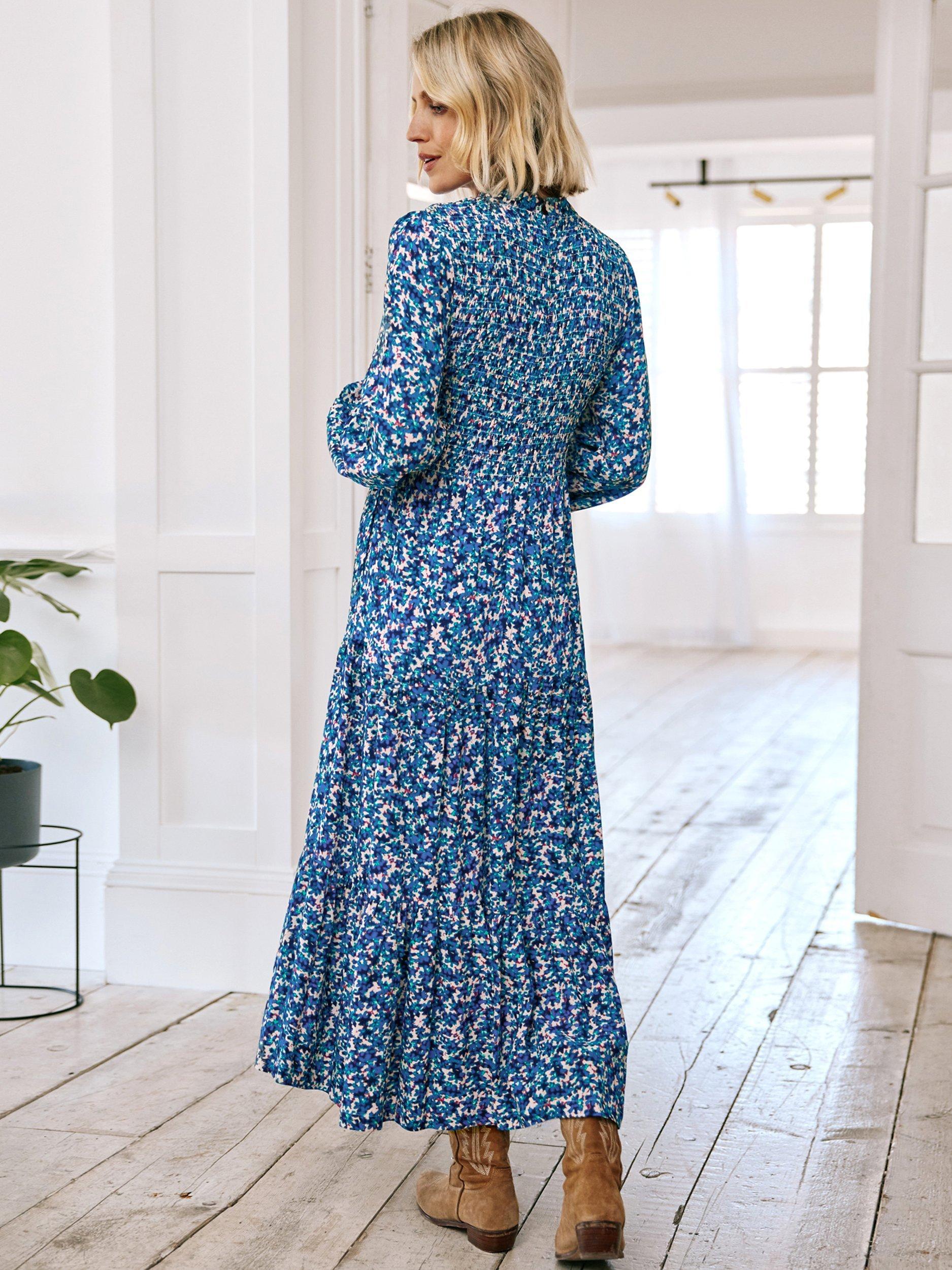 Product image 2 of 6, which shows Aspiga Arlette Midi Dress, Blue/Multi, XXL
