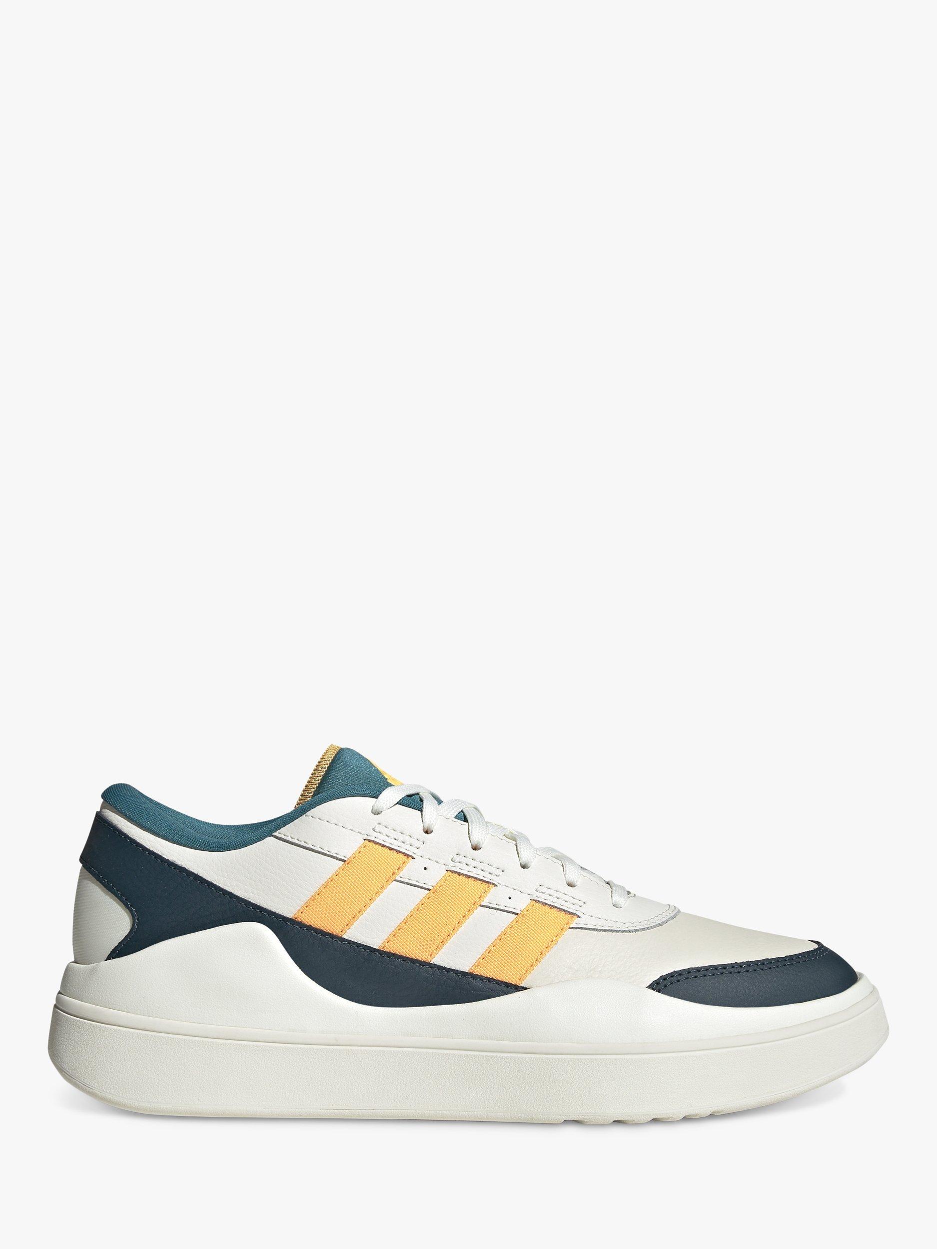 adidas Osade Leather Trainers, White Multi, 10