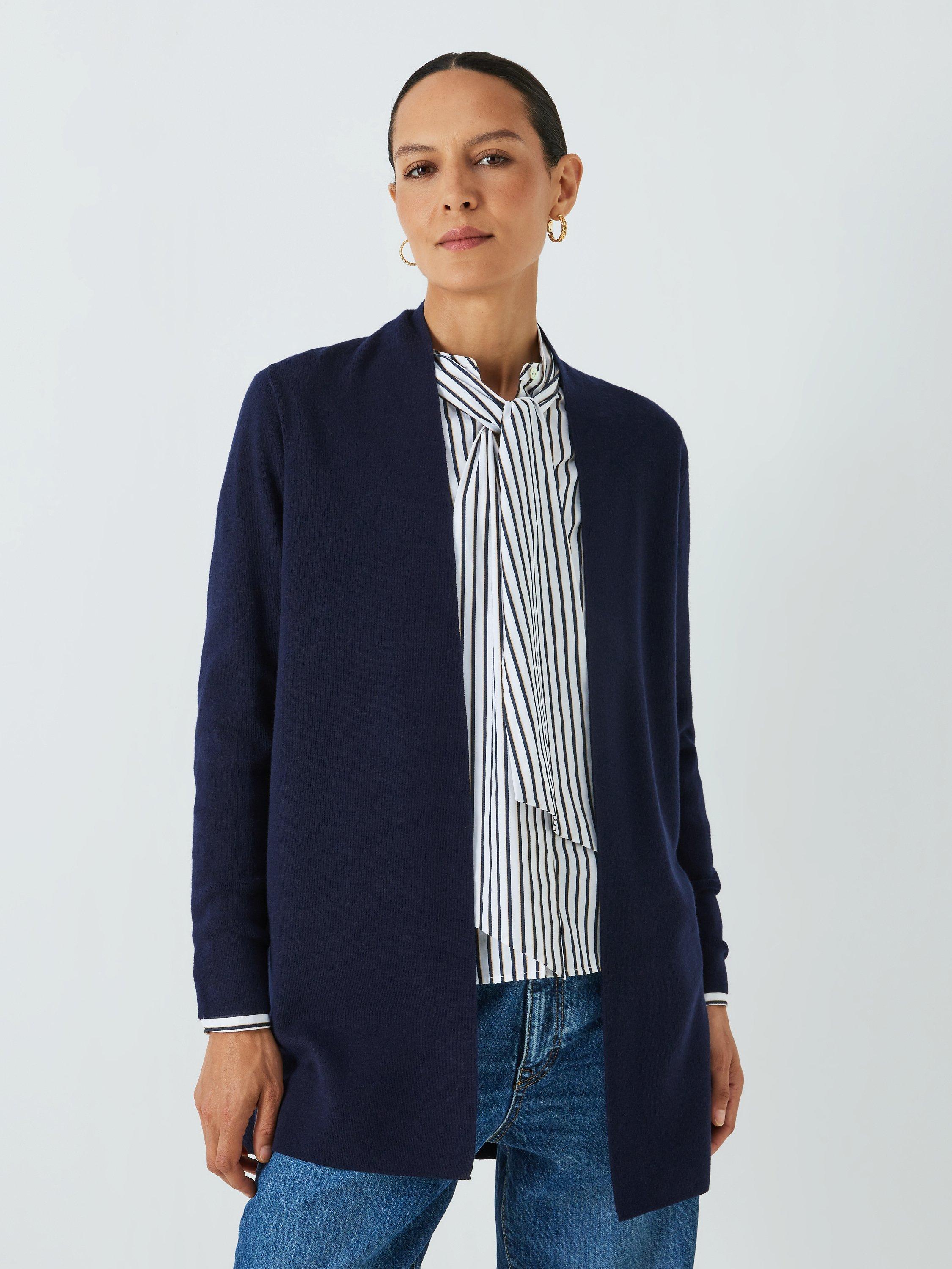 John Lewis Edge Longline Cardigan Navy