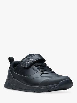 Clarks Kids' Steggy Stride Leather Shoes - view 2, Black Leather