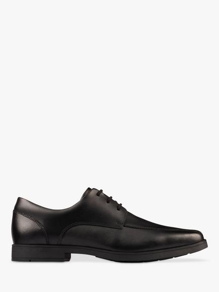 Clarks Kids' Scala Step School Shoes, Black Leather