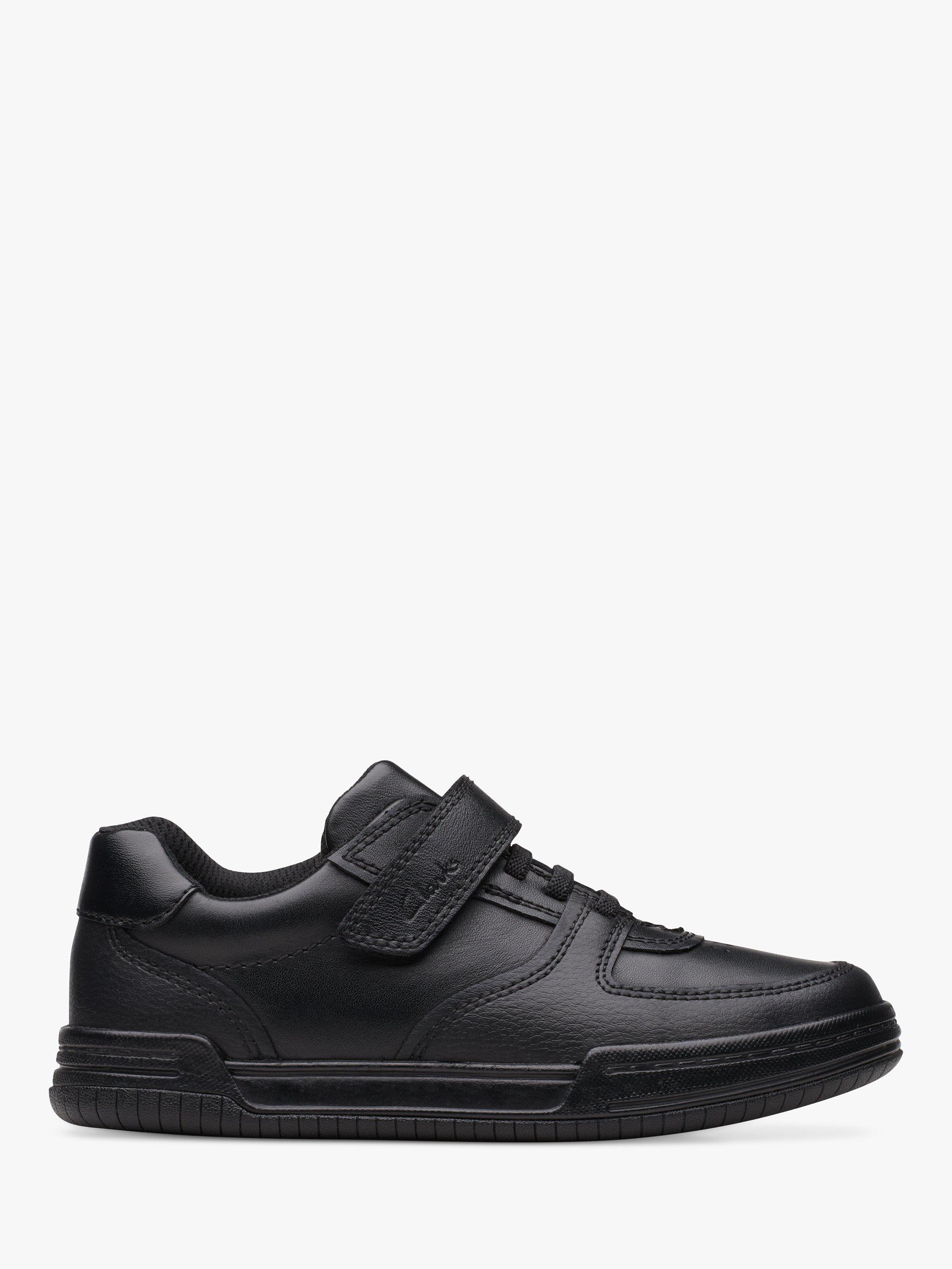 Product image 1 of 7, which shows Clarks Kids' Fawn Lay School Shoes, Black, 12F Jnr