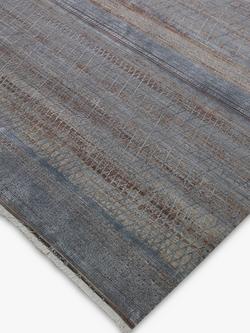 John Lewis Kargi Metallic Stripe Rug - view 2, Blue