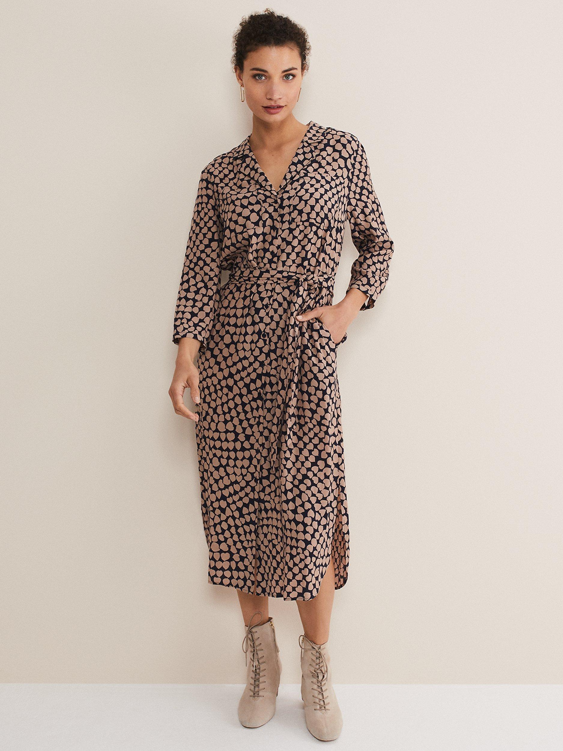 Phase Eight Kesia Utility Dress, Navy/Stone