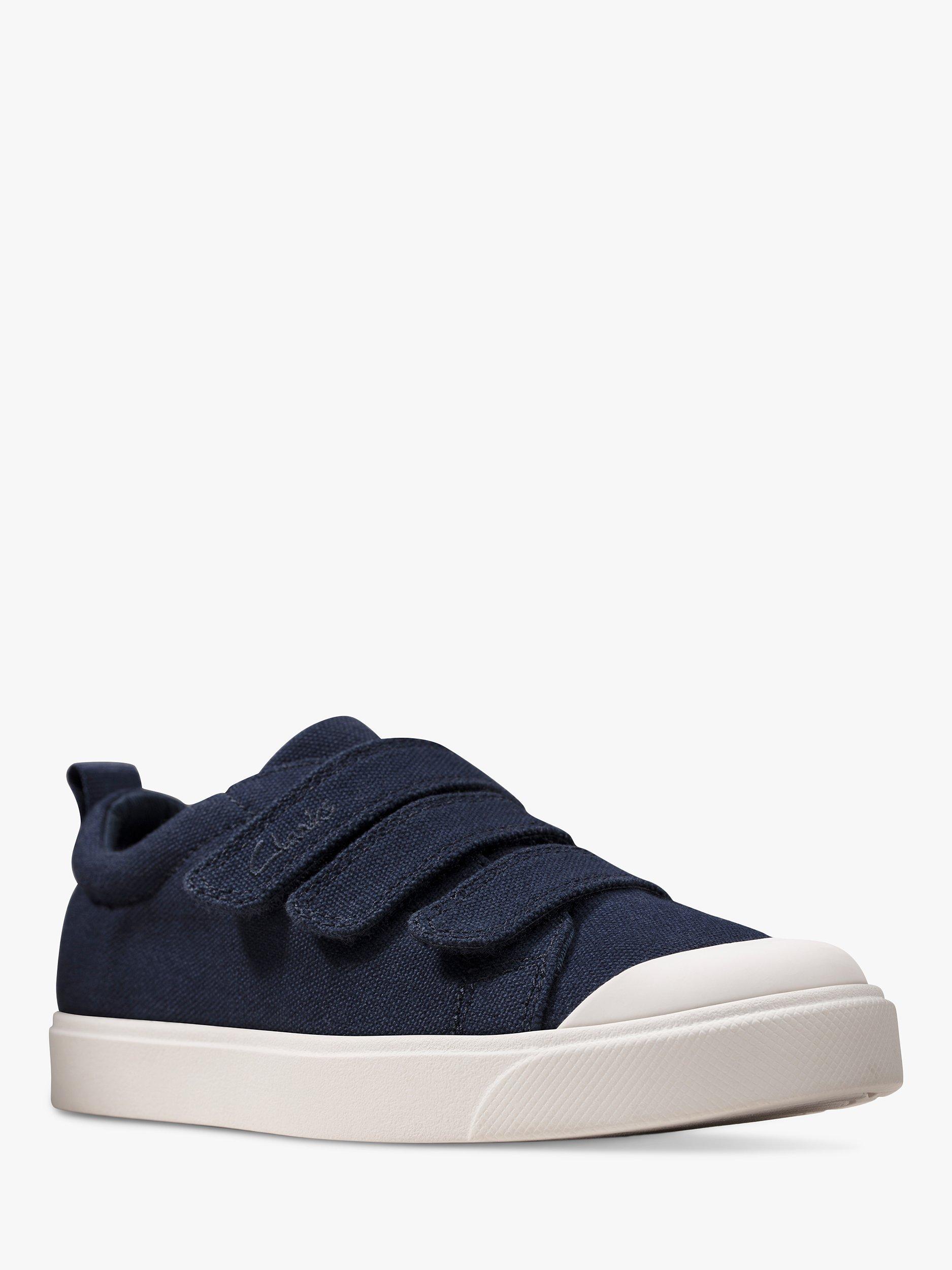 Product image 2 of 7, which shows Clarks City Vibe K Trainers, Navy Canvas, C13.5G