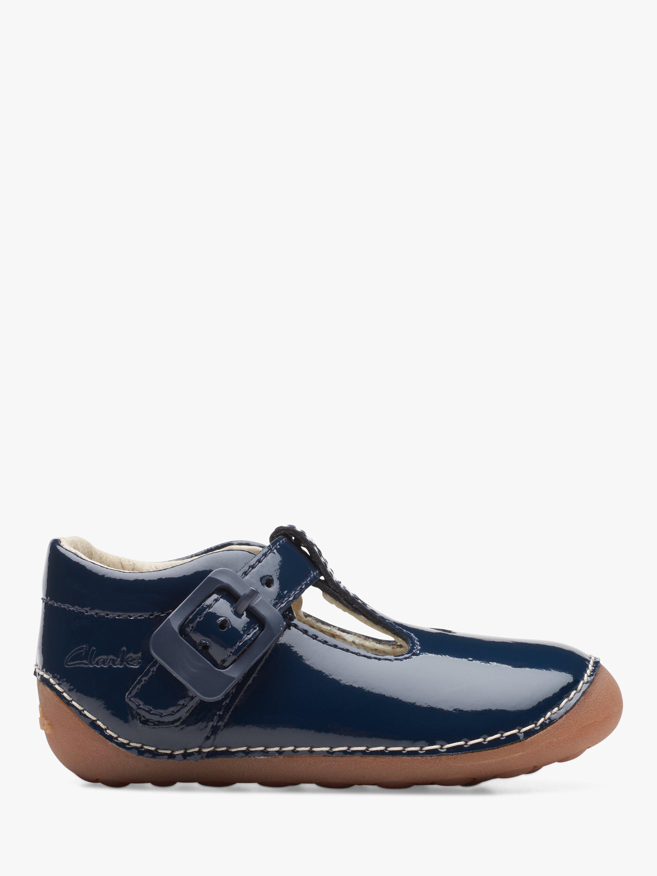 Clarks Baby Tiny Beat Leather Pre Walker Shoes Navy