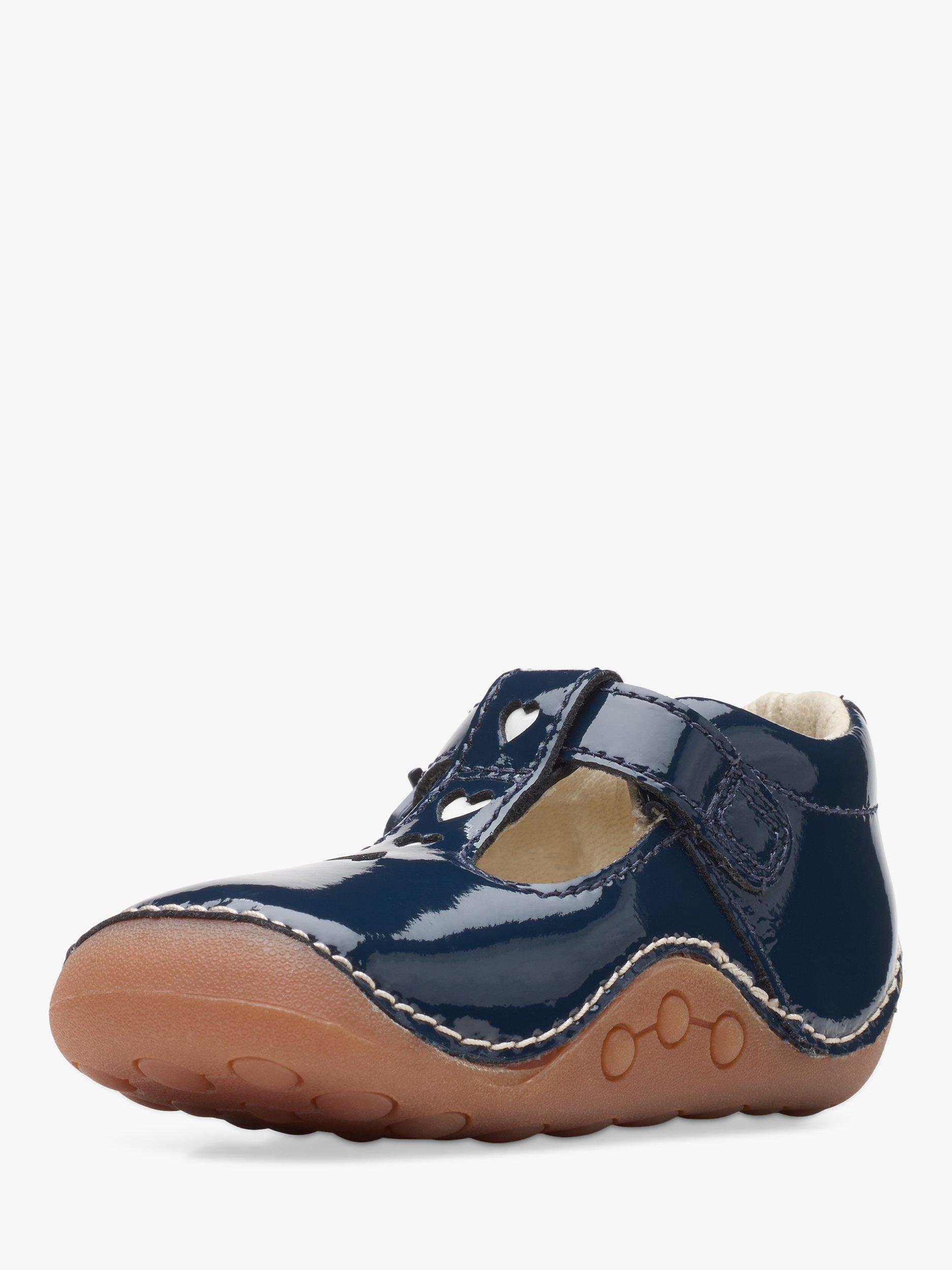 Clarks Baby Tiny Beat Leather Pre Walker Shoes Navy