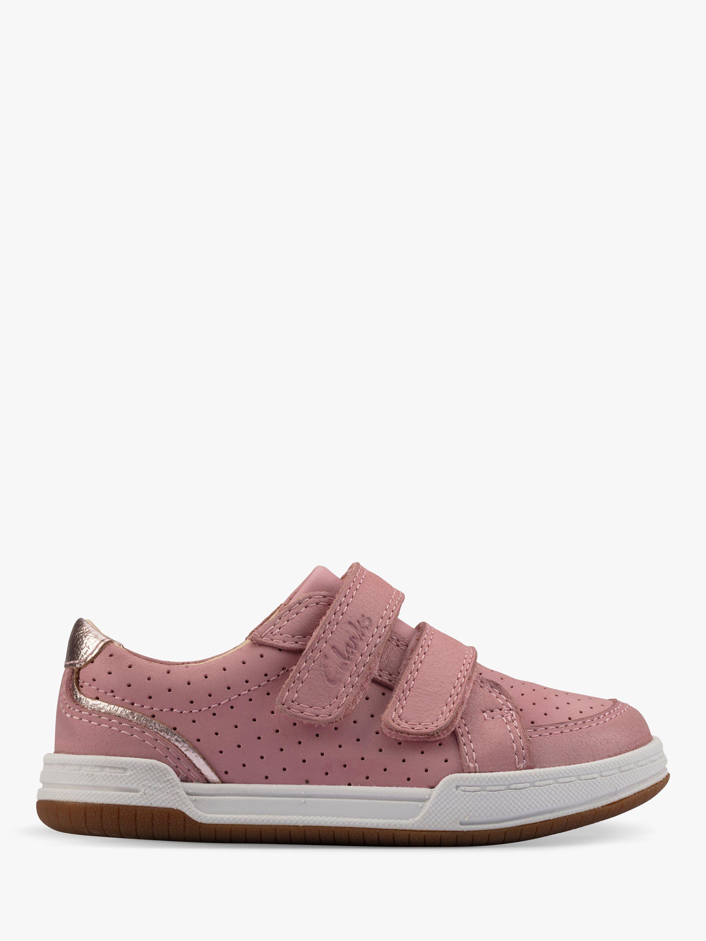 Clarks Kids' Fawn Solo Trainers, Light Pink, 5F Jnr