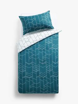 John Lewis Elevation Duvet Cover Set, Fjord, Fjord