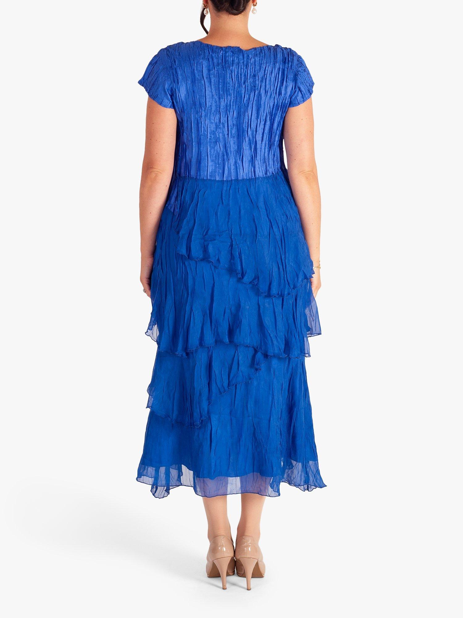 Product image 2 of 6, which shows chesca Sapphire Crush Tiered Dress, Blue, 12-14