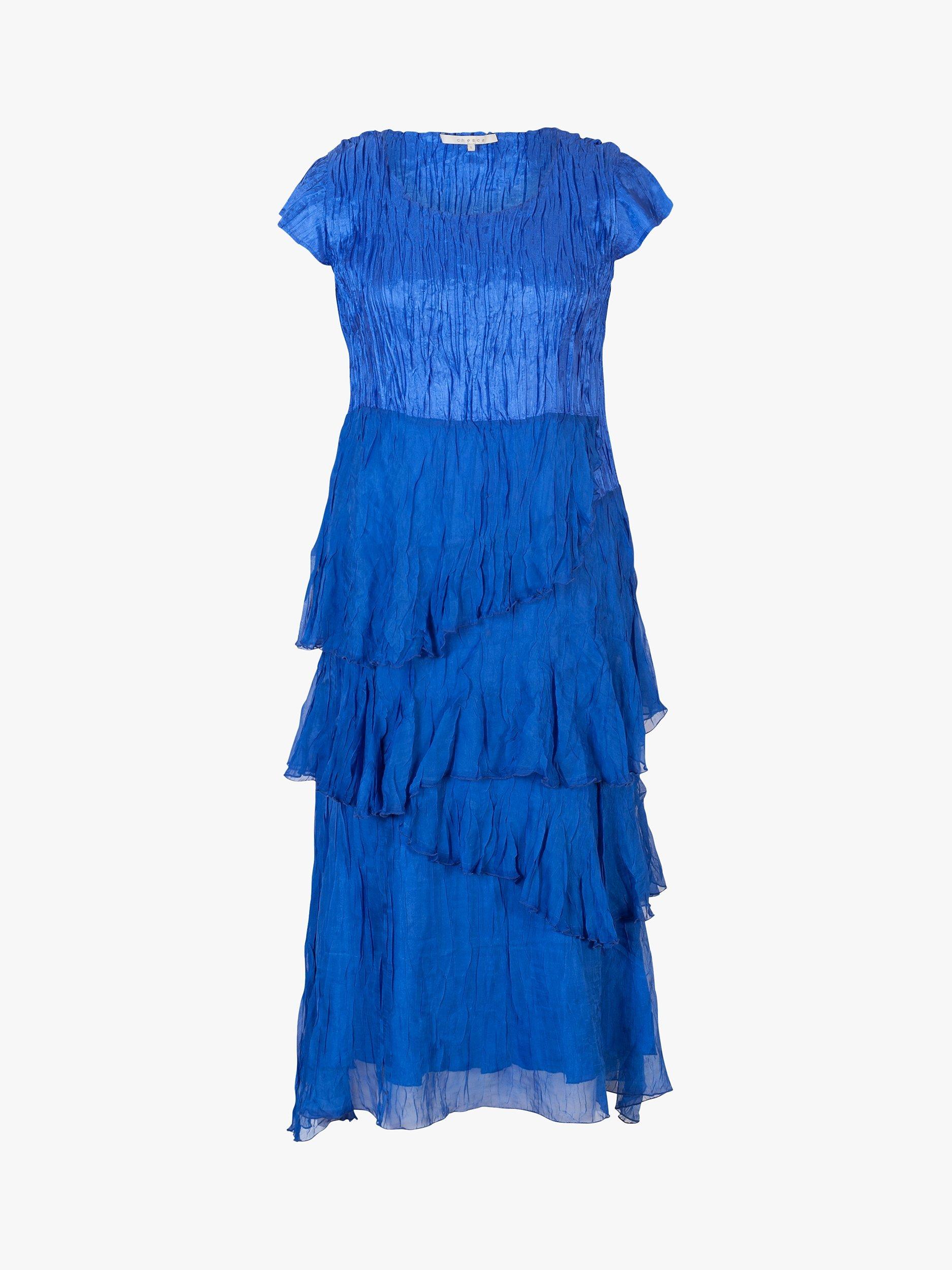 Product image 5 of 6, which shows chesca Sapphire Crush Tiered Dress, Blue, 12-14