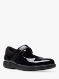 Clarks Kids' Jazzy Jig School Shoes, Black Patent