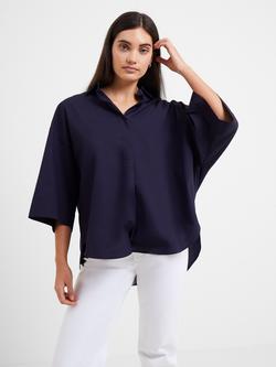 French Connection Rhodes Poplin Shirt - view 2, Marine