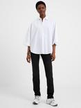 French Connection Rhodes Poplin Blouse, Linen White