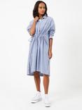 French Connection Rhodes Stripe Shirt Dress, Blue/White, Blue/White