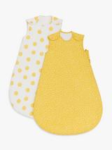 John Lewis ANYDAY Spots Baby Sleeping Bag 1 Tog Pack of 2 Yellow White