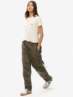 Superdry Parachute Grip Trousers, Olive Night - view 2, Olive Night