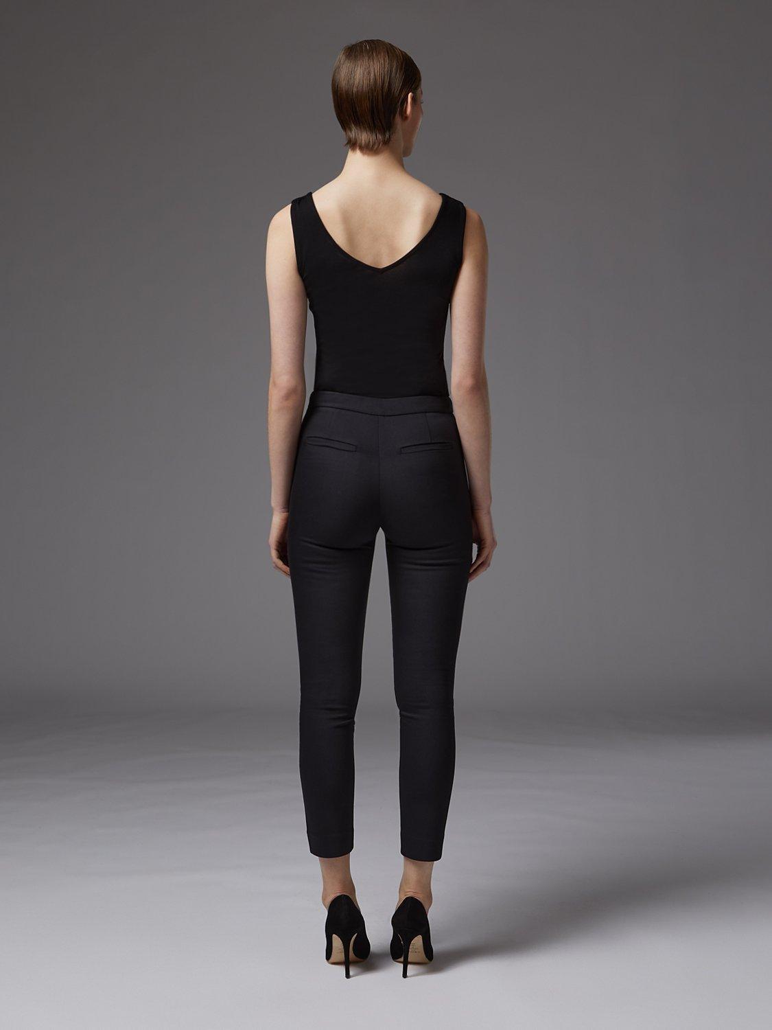 Product image 3 of 5, which shows L.K.Bennett Evan Cotton Blend Trousers, Bla-black, 6