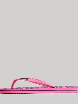 Superdry Vintage Vegan Flip Flops - view 2, Fluro Pink