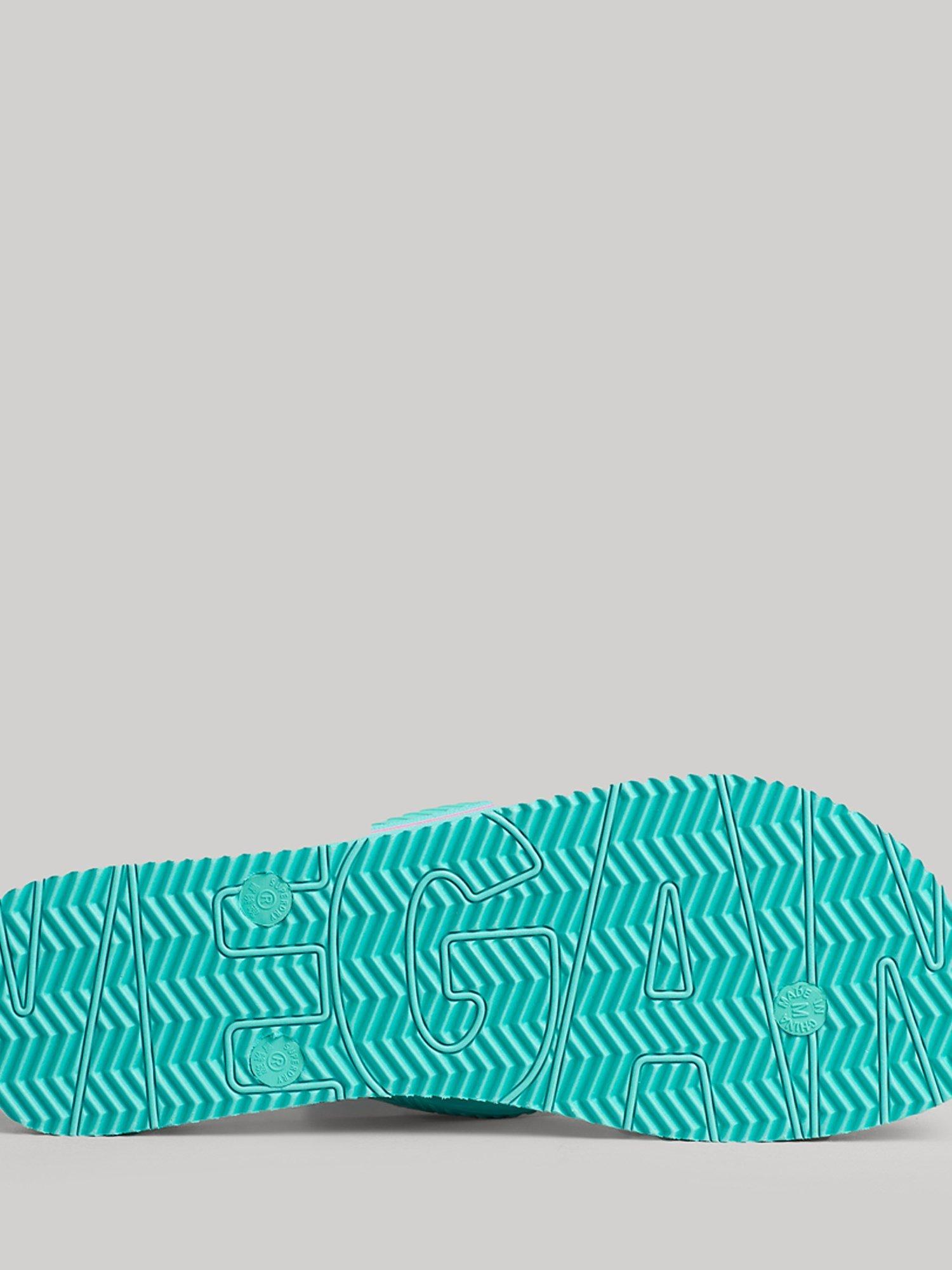 Product image 3 of 6, which shows Superdry Vintage Vegan Flip Flops, Aqua, S