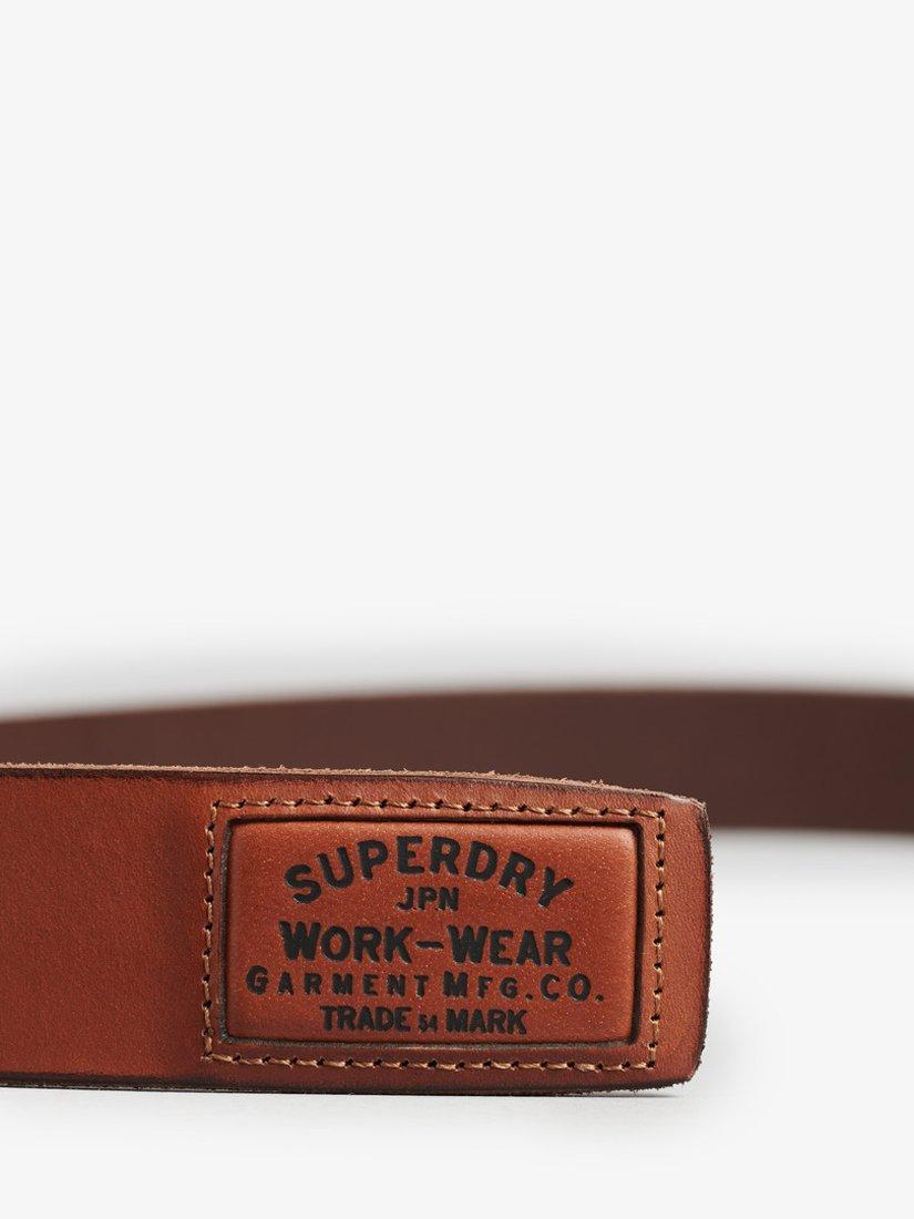 Product image 2 of 4, which shows Superdry Badgeman Belt, Tan, S
