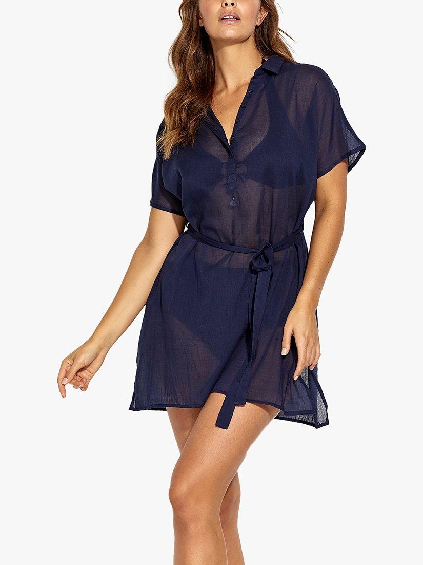 Panos Emporio Kea Shirt Kaftan, Navy, S-M