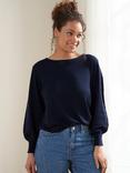 Truly Lurex Stripe Jumper, Midnight