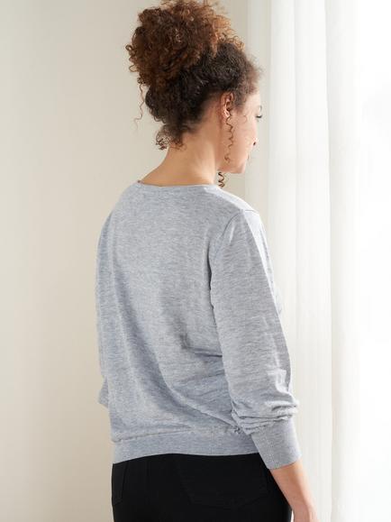 Truly Lurex Stripe Jumper - view 2, Grey